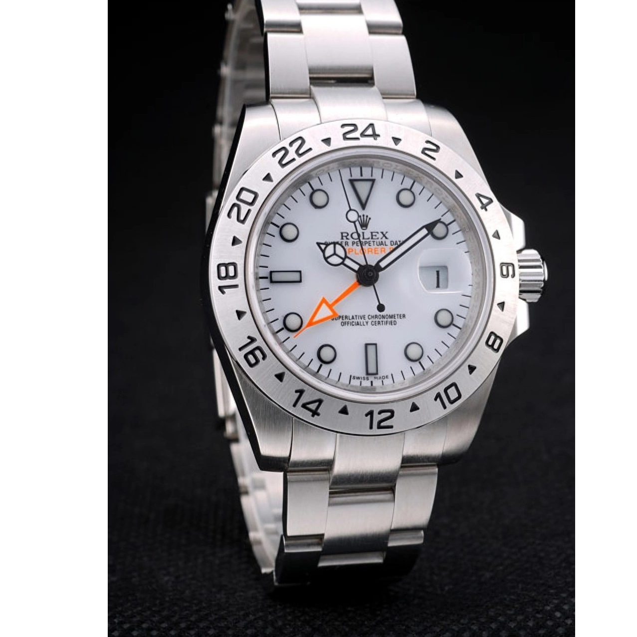 Aaa fake watches Rolex Dial Watch Steel White Stainless Explorer Bezel 0524